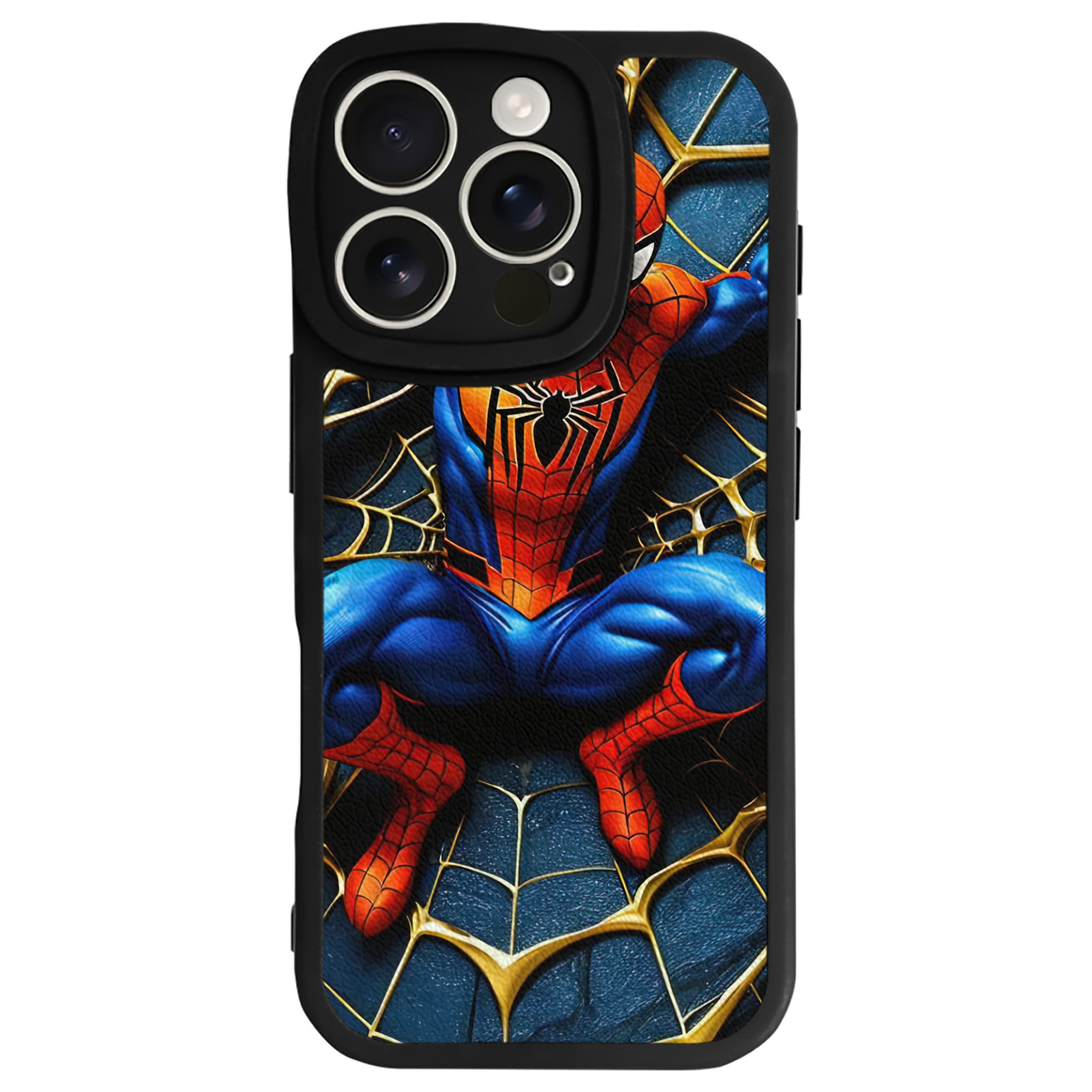 （画像用） Spider Man スパイダーマン 【iPhone 16シリーズ対応】シリコンスマホケース（レザー調） 材質：シリコン